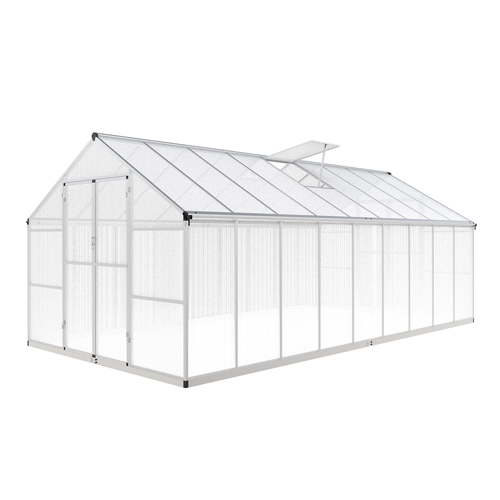 DB250-9 542x250x226cm Large Transparent Double Hinged Door Green House