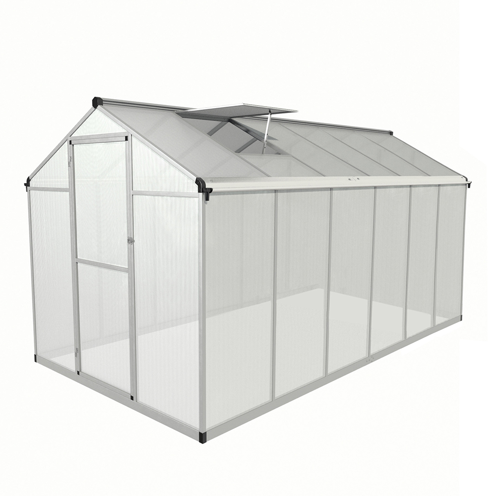 190-6 362x190x195cm Outdoor Polycarbonate Single Hinged Door Green House