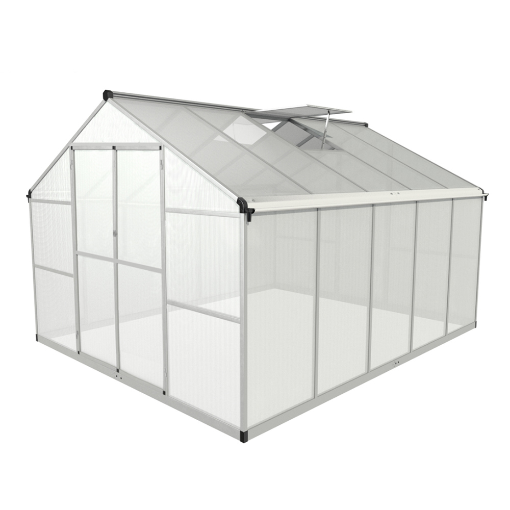DB250-5 302x250x226cm Outdoor Garden Double Hinged Door Greenhouse