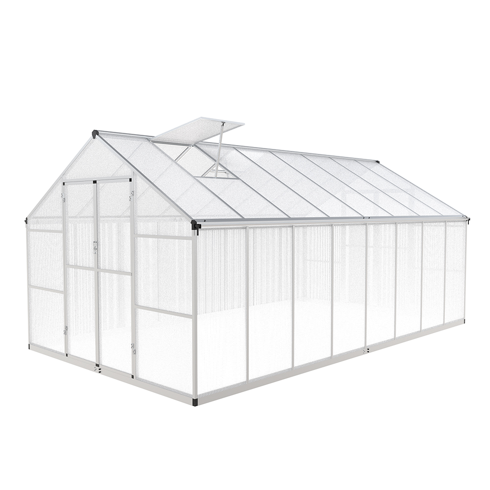 DB250-8 1-2 482x250x226cm Adjustable Vent Walk-in Double Hinged Door Greenhouse