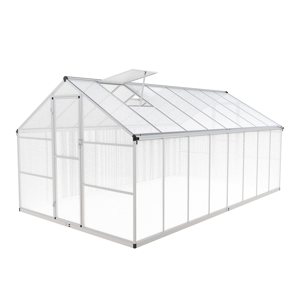 250-8 482x250x195cm DIY Heavy Duty Polycarbonate Single Hinged Door Green House