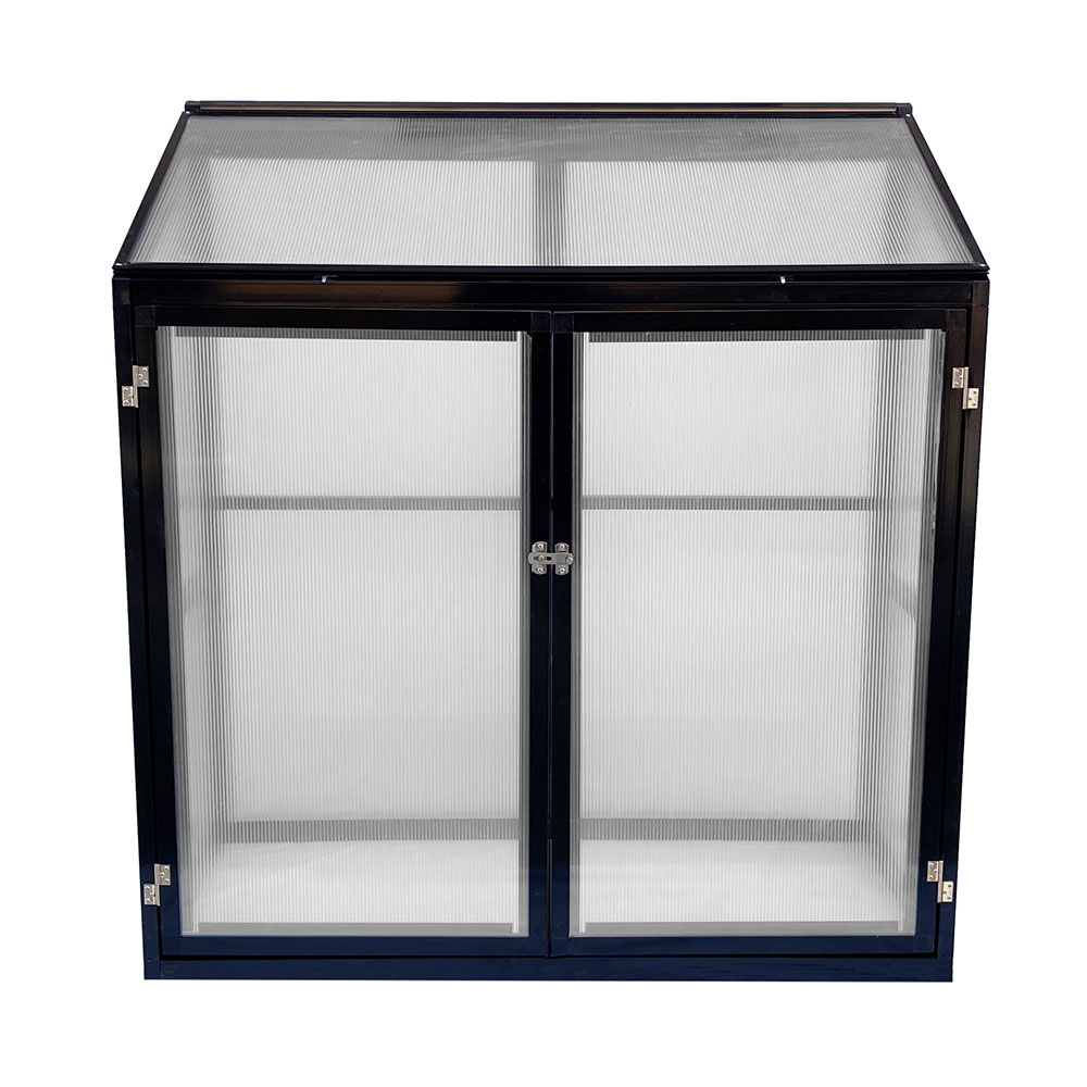 LB-LG-01 130x52x140cm Sliding Door Transparent Lean-to Green House